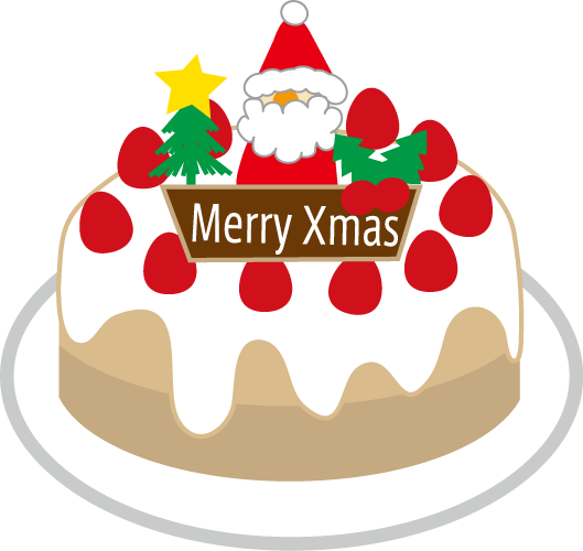 クリスマスのケーキのイラスト/無料イラスト/フリー素材