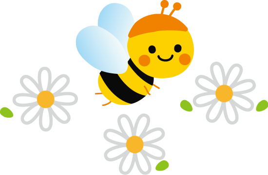 かわいいミツバチのイラスト 無料イラストフリー素材