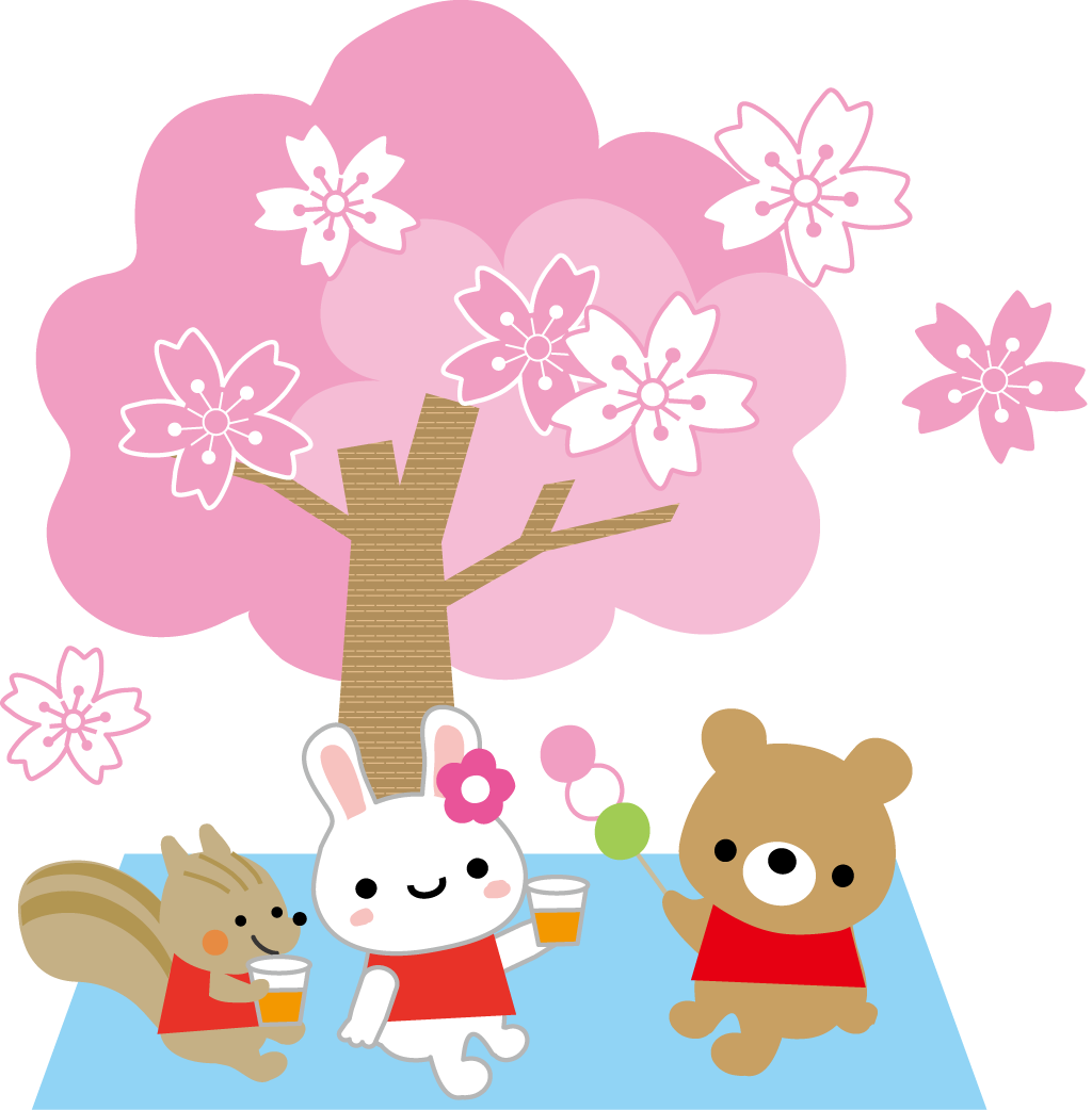 春（桜）お花見のイラスト/無料イラスト