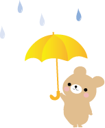 梅雨・雨の日・傘のイラスト1