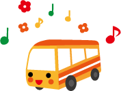 バスのキャラクターのイラスト