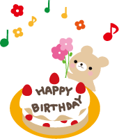 誕生日のケーキのイラスト