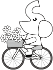 自転車イラスト白黒